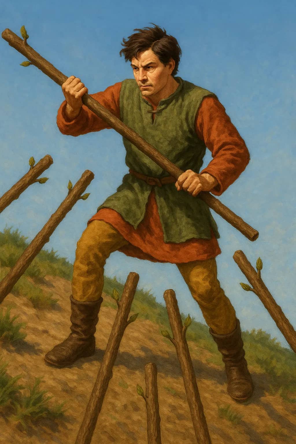 Карта Таро Семерка Жезлов
